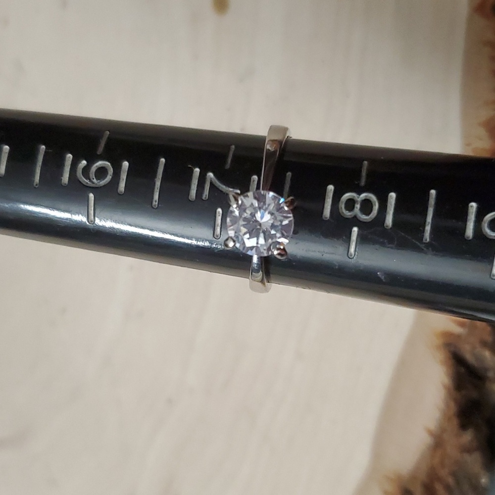 Sterling Silver Solitaire Ring - Picture 6 of 7